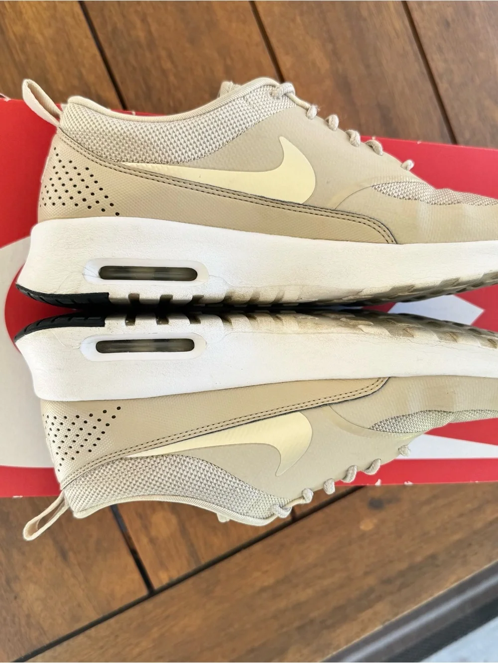 Nike Women’s Sneakers - Beige with White Swoosh
